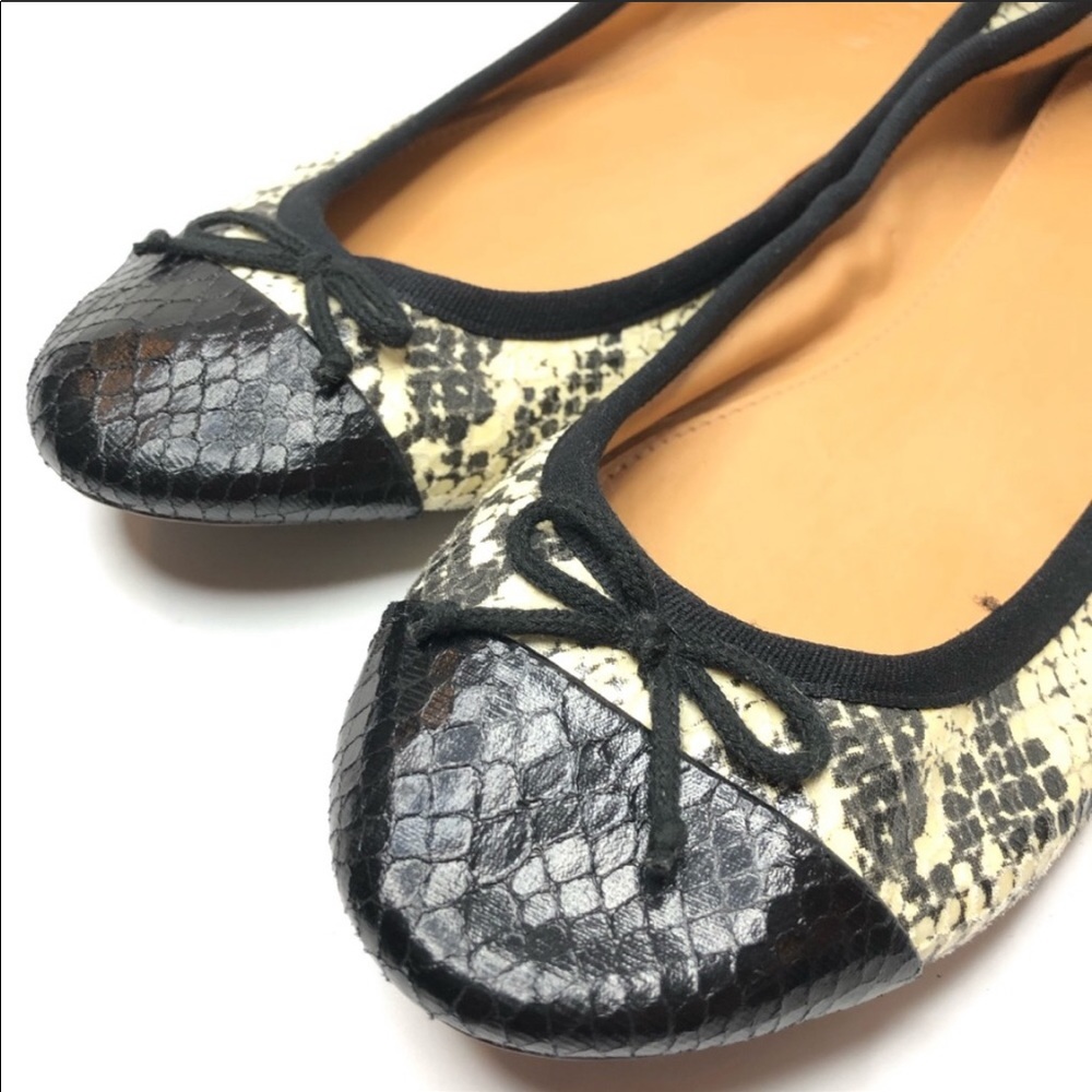 J.Crew factory faux snake skin ballet flats